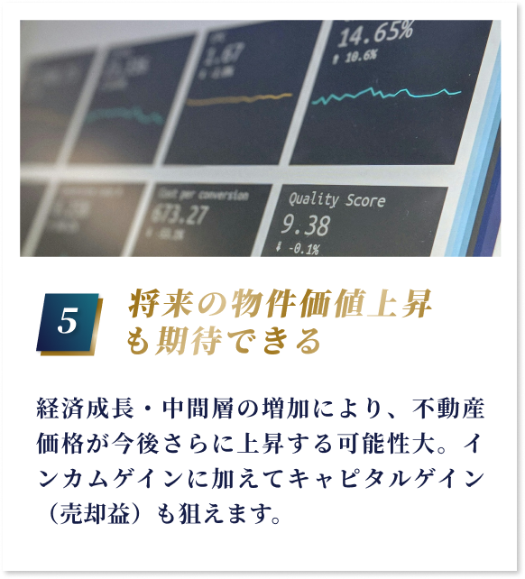 将来の物件価値上昇も期待できる